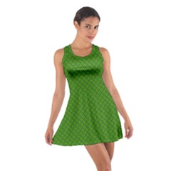 Paper Pattern Green Scrapbooking Cotton Racerback Dress by Nexatart