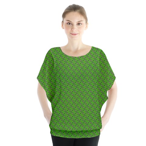 Paper Pattern Green Scrapbooking Blouse by Nexatart