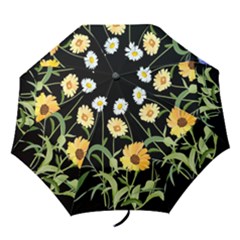 Flowers Of The Field Folding Umbrellas by Nexatart