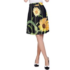 Flowers Of The Field A-line Skirt by Nexatart