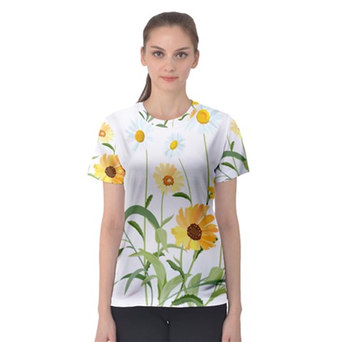 Flowers Flower Of The Field Women s Sport Mesh Tee by Nexatart