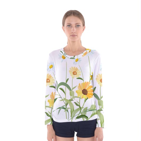 Flowers Flower Of The Field Women s Long Sleeve Tee by Nexatart