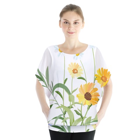 Flowers Flower Of The Field Blouse by Nexatart