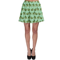 Green Butterflies Skater Skirt by linceazul