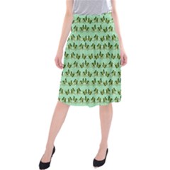 Green Butterflies Midi Beach Skirt by linceazul