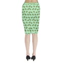 Green Butterflies Midi Wrap Pencil Skirt View2