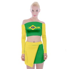 Brazil Colors Of Zouk Off Shoulder Top With Skirt Set by LetsDanceHaveFun