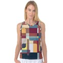 Patchwork Women s Basketball Tank Top View1