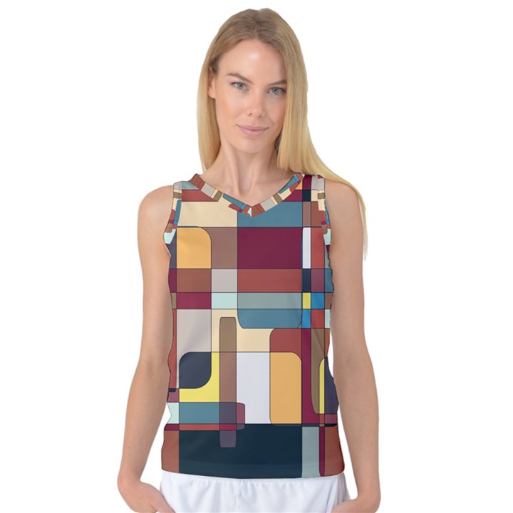 Patchwork Women s Basketball Tank Top