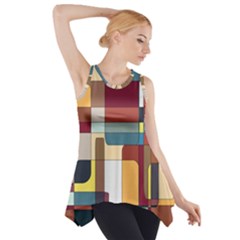 Patchwork Side Drop Tank Tunic