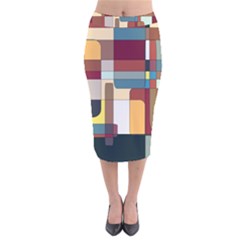 Patchwork Velvet Midi Pencil Skirt by digitaldivadesigns