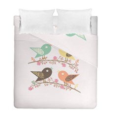 Four Birds Duvet Cover Double Side (full/ Double Size) by linceazul