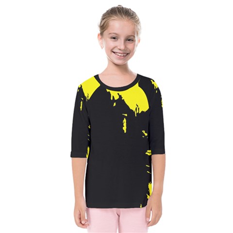 Abstraction Kids  Quarter Sleeve Raglan Tee by Valentinaart