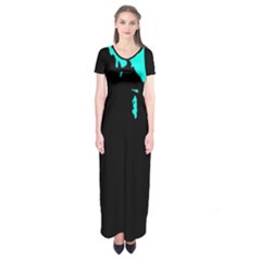 Abstraction Short Sleeve Maxi Dress by Valentinaart