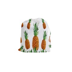 Pineapple Print Polygonal Pattern Drawstring Pouches (small)  by Nexatart