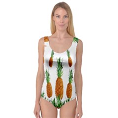 Pineapple Print Polygonal Pattern Princess Tank Leotard  by Nexatart