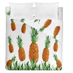 Pineapple Print Polygonal Pattern Duvet Cover Double Side (queen Size) by Nexatart