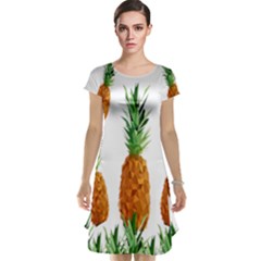 Pineapple Print Polygonal Pattern Cap Sleeve Nightdress by Nexatart