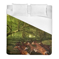 Red Deer Deer Roe Deer Antler Duvet Cover (full/ Double Size) by Nexatart