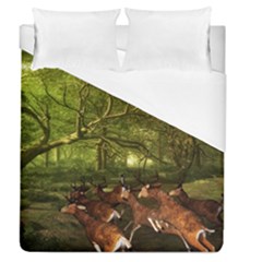 Red Deer Deer Roe Deer Antler Duvet Cover (queen Size) by Nexatart