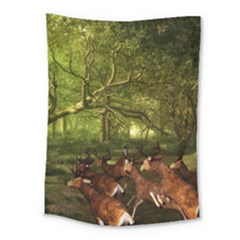 Red Deer Deer Roe Deer Antler Medium Tapestry by Nexatart