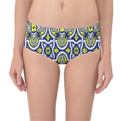 Tiles Panel Decorative Decoration Mid-waist Bikini Bottoms