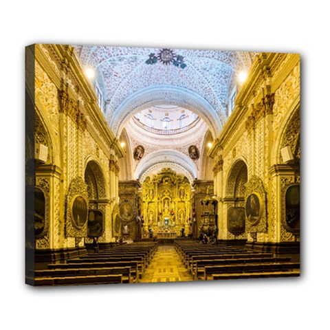 Church The Worship Quito Ecuador Deluxe Canvas 24  X 20   by Nexatart