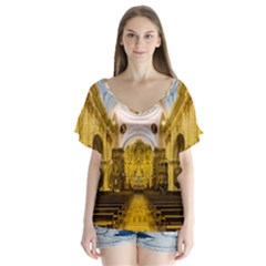 Church The Worship Quito Ecuador Flutter Sleeve Top by Nexatart