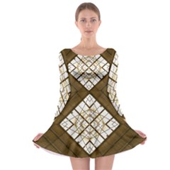 Steel Glass Roof Architecture Long Sleeve Skater Dress