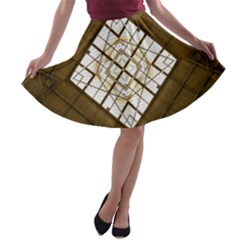 Steel Glass Roof Architecture A-line Skater Skirt by Nexatart