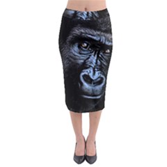 Gorilla Midi Pencil Skirt by Valentinaart