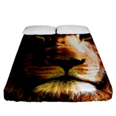 Lion  Fitted Sheet (queen Size) by Valentinaart