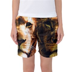 Lion  Women s Basketball Shorts by Valentinaart