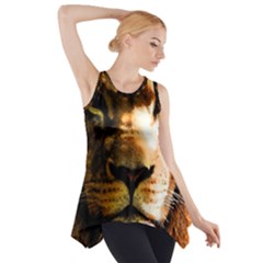 Lion  Side Drop Tank Tunic by Valentinaart