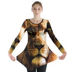 Lion  Long Sleeve Tunic  by Valentinaart