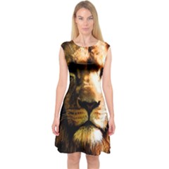 Lion  Capsleeve Midi Dress by Valentinaart