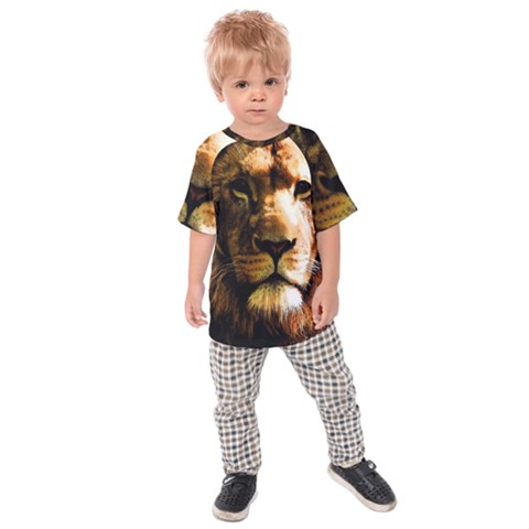 Lion  Kids  Raglan Tee by Valentinaart