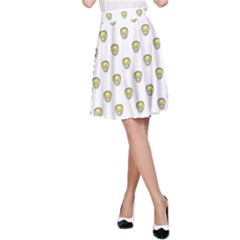 Angry Emoji Graphic Pattern A-line Skirt by dflcprintsclothing