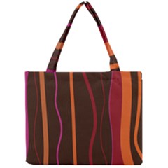 Colorful Striped Background Mini Tote Bag by TastefulDesigns