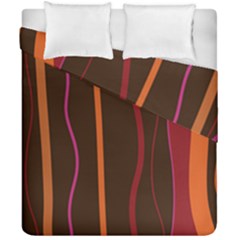 Colorful Striped Background Duvet Cover Double Side (california King Size)