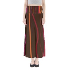 Colorful Striped Background Maxi Skirts by TastefulDesigns