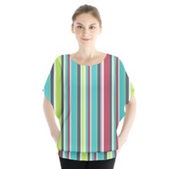 Colorful Striped Background  Blouse