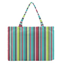 Colorful Striped Background  Medium Zipper Tote Bag