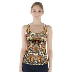 Lady Panda Goes Into The Starry Gothic Night Racer Back Sports Top by pepitasart