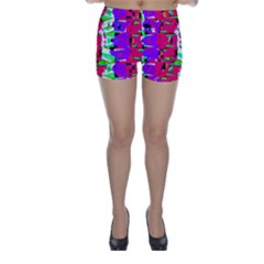 Colorful Glitch Pattern Design Skinny Shorts by dflcprintsclothing