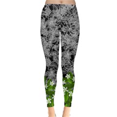 Flower Pattern Leggings  by PattyVilleDesigns