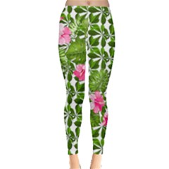 Flower Pattern Leggings  by PattyVilleDesigns