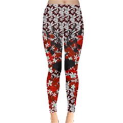 Flower Pattern Leggings  by PattyVilleDesigns