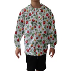 Strawberry Pattern Hooded Wind Breaker (kids) by Valentinaart