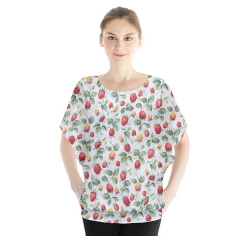 Strawberry Pattern Blouse by Valentinaart